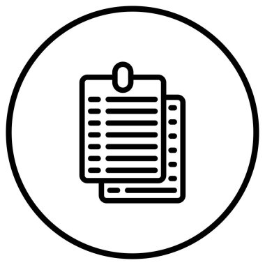 Notlar Vektör Simgesi Tasarım İllüstrasyonu