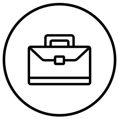 Evrak Çantası Vektör Simgesi Tasarımı İllüstrasyonu