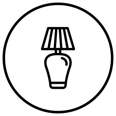 Masa lambası Vektör Simgesi Tasarım İllüstrasyonu