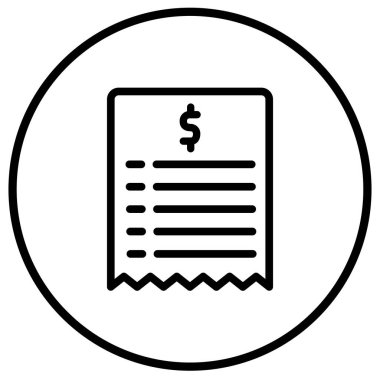 Bill Vector Simgesi Tasarım İllüstrasyonu