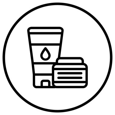 Kozmetik Öğe Vektör Simgesi Tasarım İllüstrasyonu