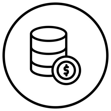 Dolar Vektörü Simgesi Tasarım İllüstrasyonu