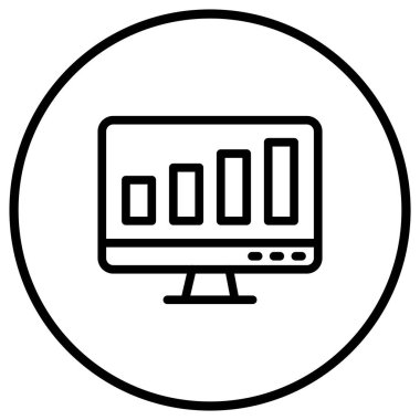 İstatistik Vektörü Simgesi Tasarım İllüstrasyonu