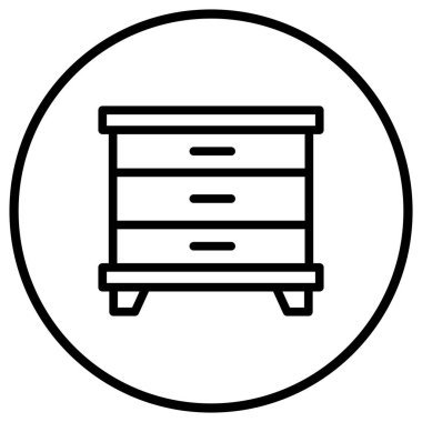 Kabine Vektörü Simgesi Tasarım İllüstrasyonu