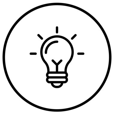 Ampul Vektörü Simgesi Tasarım İllüstrasyonu