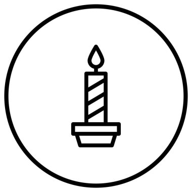 Mum Vektörü Simgesi Tasarım İllüstrasyonu