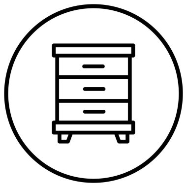 Kabine Vektörü Simgesi Tasarım İllüstrasyonu