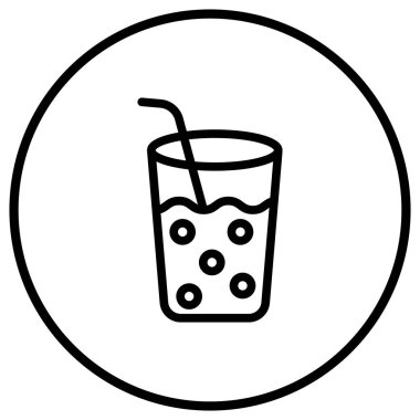 İçme Su Vektörü Simgesi Tasarım Çizimi