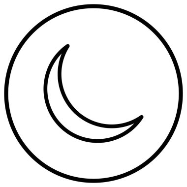 Ay Vektörü simgesi tasarımı illüstrasyonu