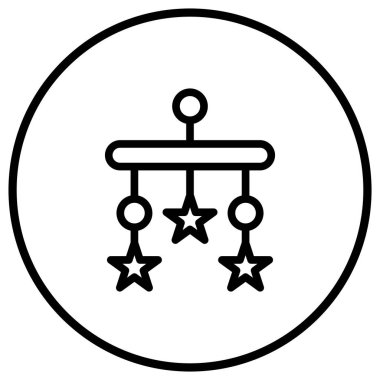 Beşik oyuncağı Vektör Simgesi Tasarım İllüstrasyonu