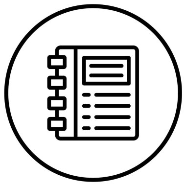 Günlük Vektörü Simgesi Tasarım İllüstrasyonu