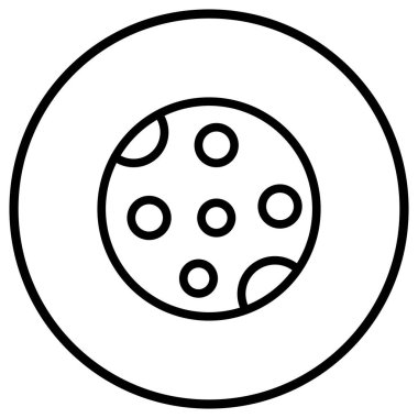 Dolunay Vektör Simgesi Tasarım Çizimi