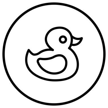 Kuğu Vektörü Simgesi Tasarım Çizimi