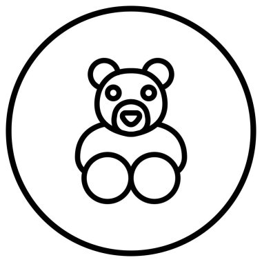 Ayı Vektörü Simgesi Tasarım İllüstrasyonu