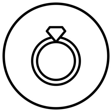 Halka Vektörü Simgesi Tasarım İllüstrasyonu