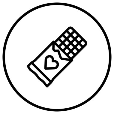 Çikolata Çubuğu Vektör Simgesi Tasarım İllüstrasyonu