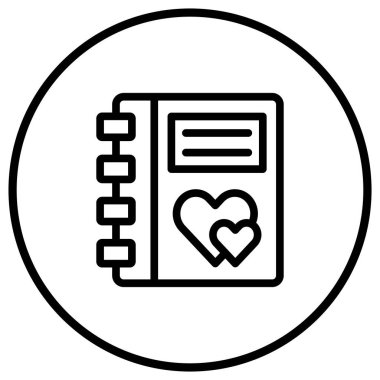 Günlük Vektörü Simgesi Tasarım İllüstrasyonu