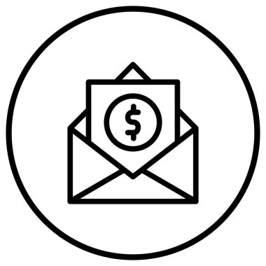 Dolar Vektörü Simgesi Tasarım İllüstrasyonu