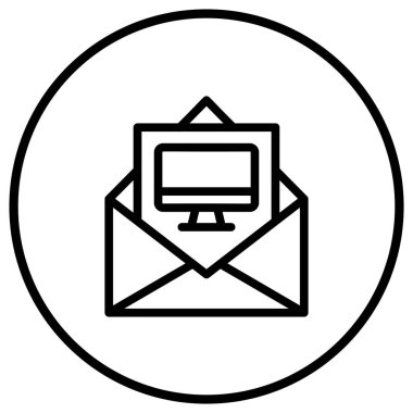 Bilgisayar Vektörü Simgesi Tasarım İllüstrasyonu