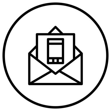 Mobil E- posta Vektörü Simgesi Tasarım ResmiComment