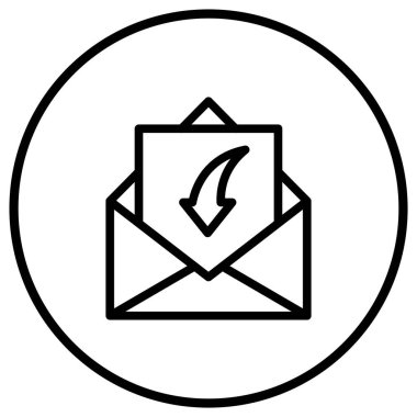 E- posta Vektörü Simgesi Tasarım İllüstrasyonu Al