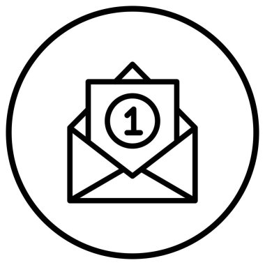 Gelen Kutusu Vektör Simgesi Tasarım İllüstrasyonu