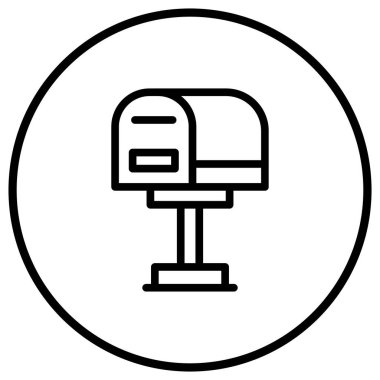 Posta Kutusu Vektör Simgesi Tasarım İllüstrasyonu