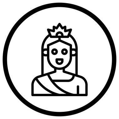 Queen Vector Icon Design Illustration clipart