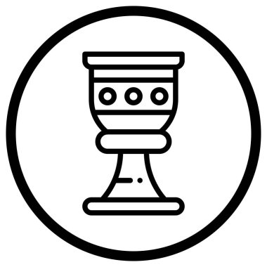 Kadeh Vektör Simgesi Tasarım İllüstrasyonu