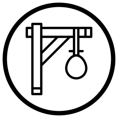 Darağacı Vektör Simgesi Tasarım Çizimi