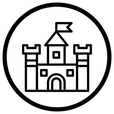 Kale Vektörü Simgesi Tasarım İllüstrasyonu