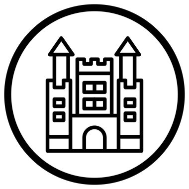 Kale Vektörü Simgesi Tasarım İllüstrasyonu