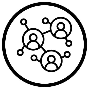 İş Ağı Vektör Simgesi Tasarım İllüstrasyonu