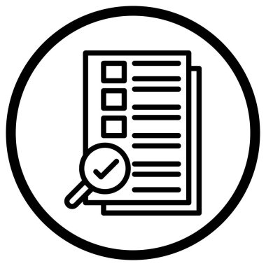 Vektör Simgesi Tasarım İllüstrasyonu Denetiliyor