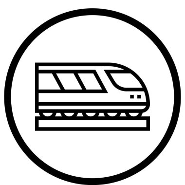 Tren Vektörü Simgesi Tasarım İllüstrasyonu