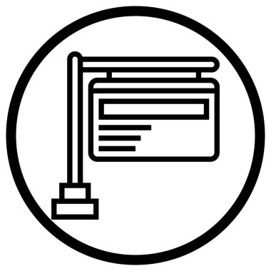 İmza Vektörü Simgesi Tasarım İllüstrasyonu