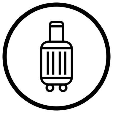 Bagaj Vektörü Simgesi Tasarım İllüstrasyonu