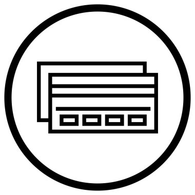 Kredi Kartı Vektör Simgesi Tasarım İllüstrasyonu