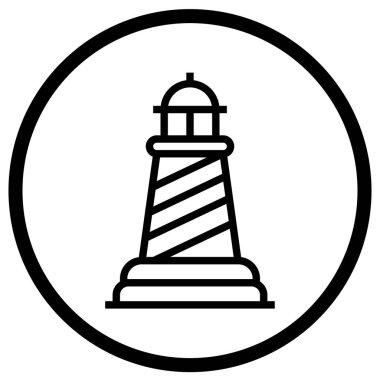 Deniz feneri Vektör Simgesi Tasarım İllüstrasyonu