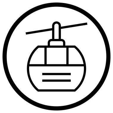 Kablo kabin Vektör Simgesi Tasarım İllüstrasyonu