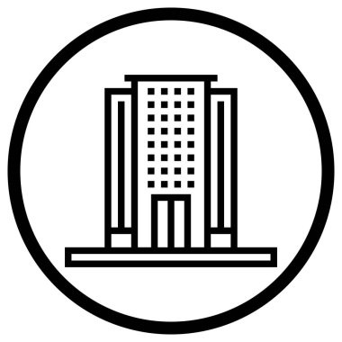 Otel Vektörü Simgesi Tasarım İllüstrasyonu