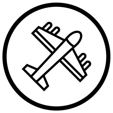 Uçak Vektör Simgesi Tasarım İllüstrasyonu