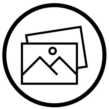 Fotoğraf Vektörü Simgesi Tasarım İllüstrasyonu