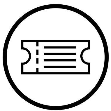 Uçak bileti Vektör Simgesi Tasarım İllüstrasyonu