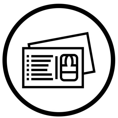 Kartpostal Vektörü Simge Tasarımı İllüstrasyonu