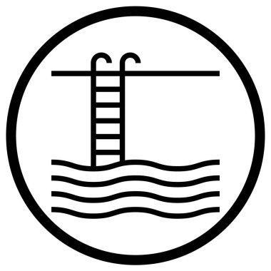 Havuz Vektörü Simgesi Tasarım İllüstrasyonu