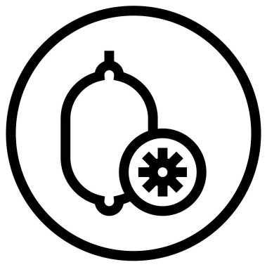 Kiwi Vektör Simgesi Tasarım İllüstrasyonu