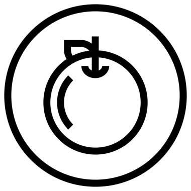 Turuncu Vektör Simgesi Tasarım Çizimi