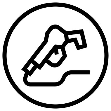 Yakıt Nozül Vektör Simgesi Tasarım İllüstrasyonu