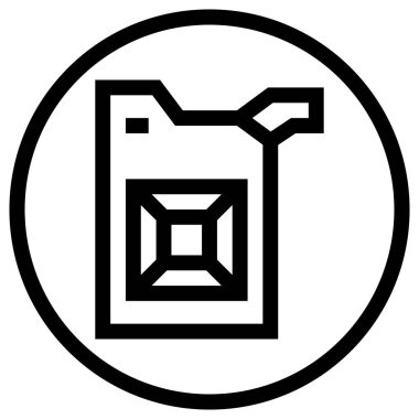 Gazyağı Vektör Simgesi Tasarım İllüstrasyonu